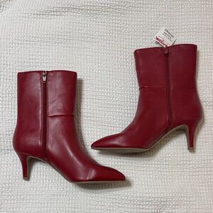Dolce Vita Red Leather Heeled Boots